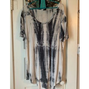 Distressed tie dye dress